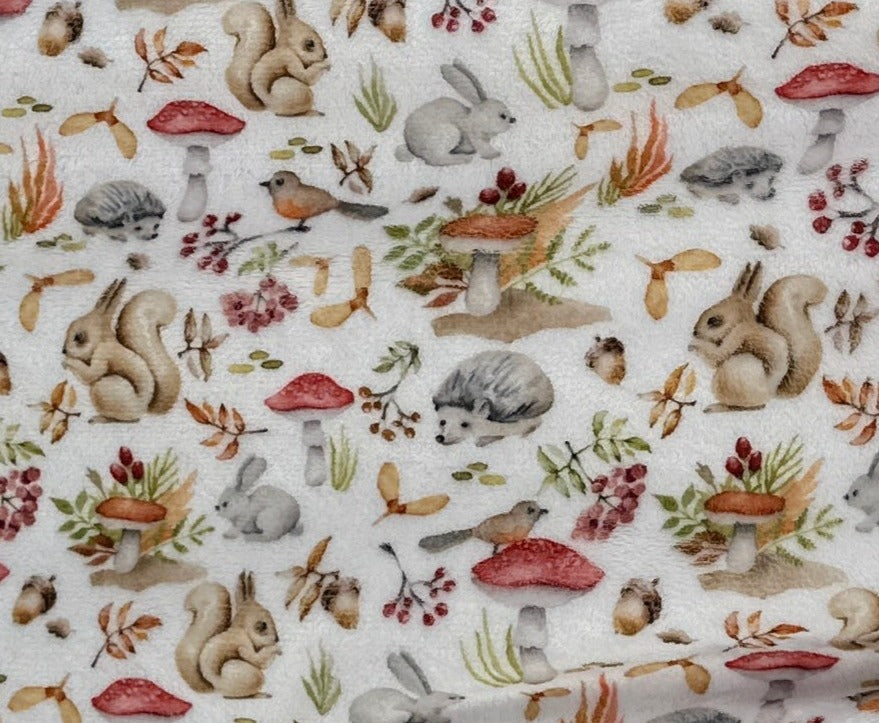 Mushrooms and Critters Toddler Blanket