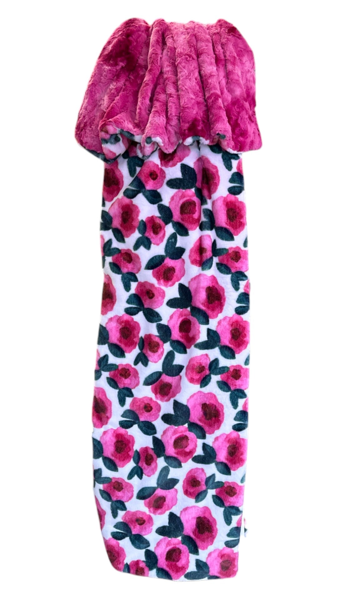 Pink Roses Adult Snuggle Blanket