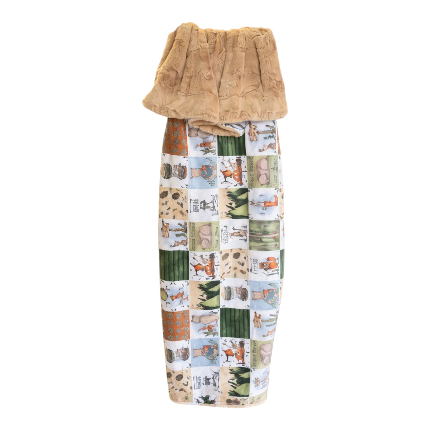 Little Woodland Wanderers Children's Luxury Double-Sided Minky Snuggle Blanket – Safari Hide – Ready to Ship