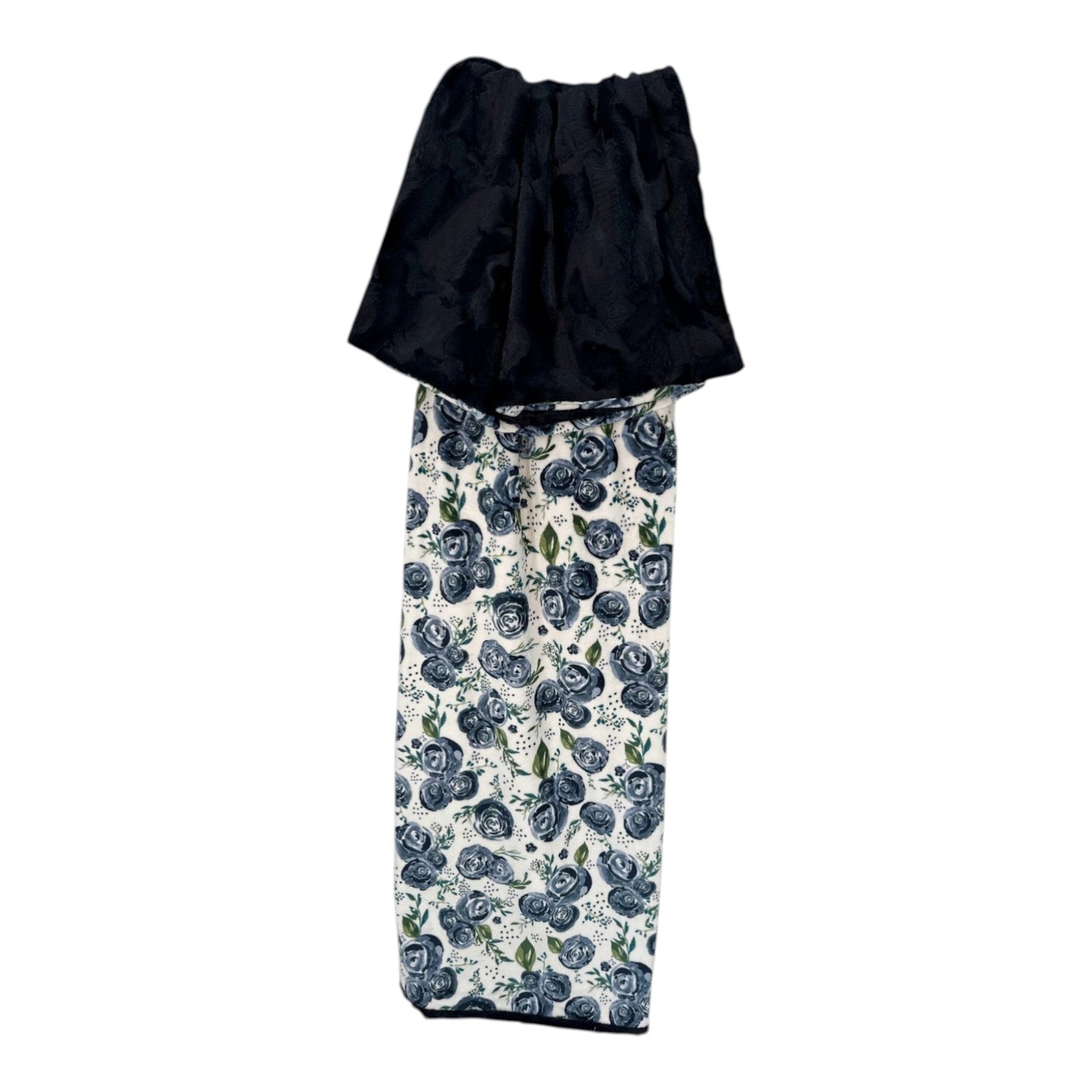 Blue Roses Luxury Double-Sided Minky Snuggle Blanket – Ink Hide Backing