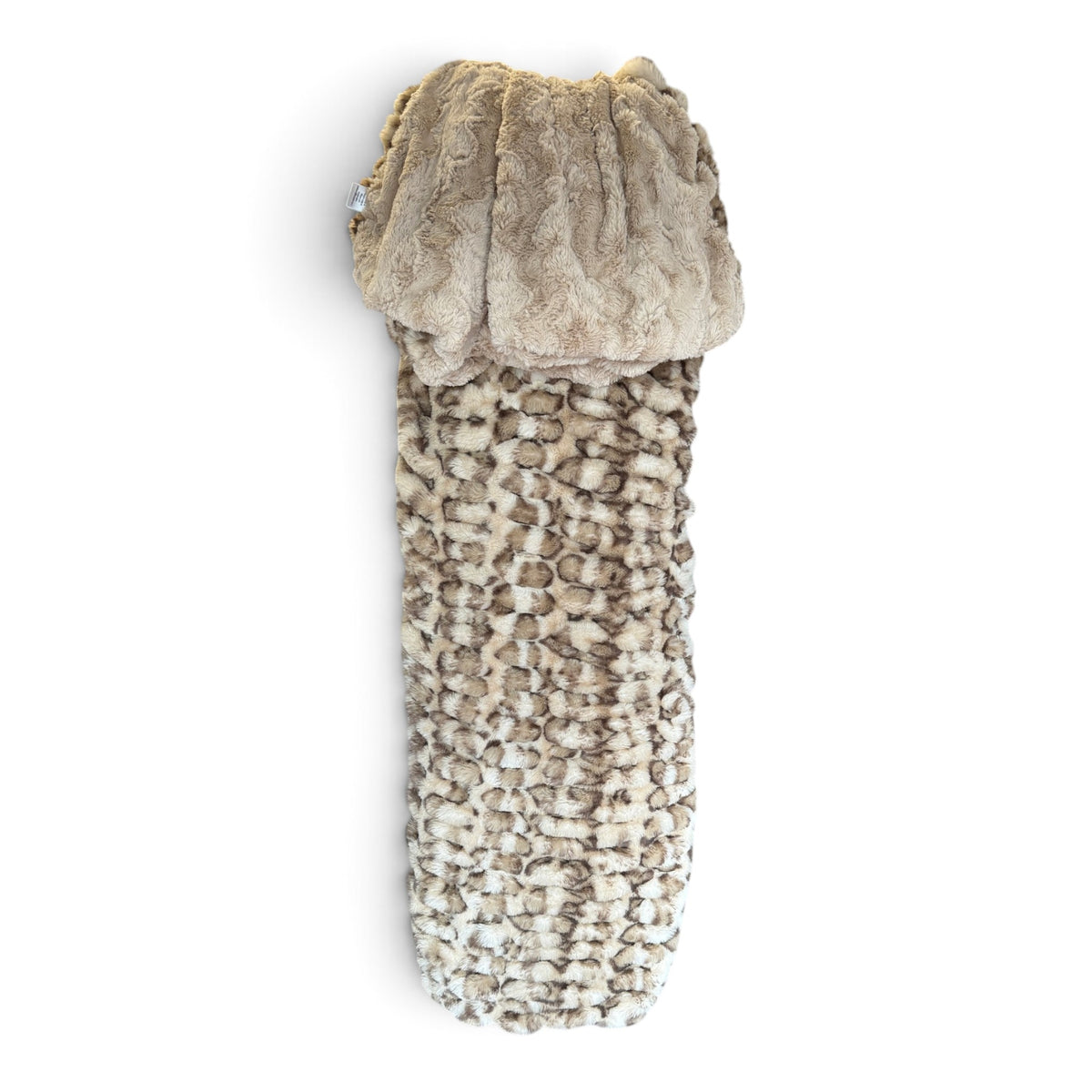 Luxe Milan Clouded Leopard French Oak Double-Sided Minky Snuggle Blanket