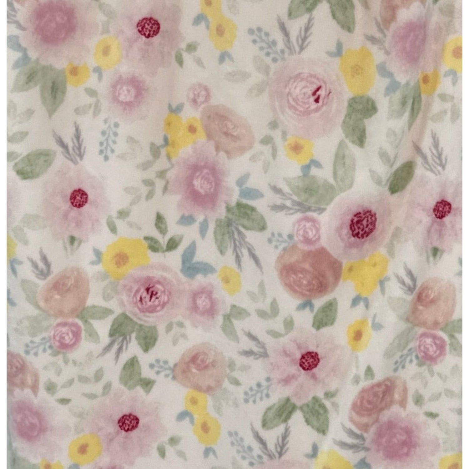 Dainty Pink Floral Luxury Double-Sided Minky Snuggle Blanket – Hide Backing