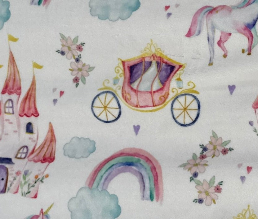 Castle and Unicorn Toddler Blanket