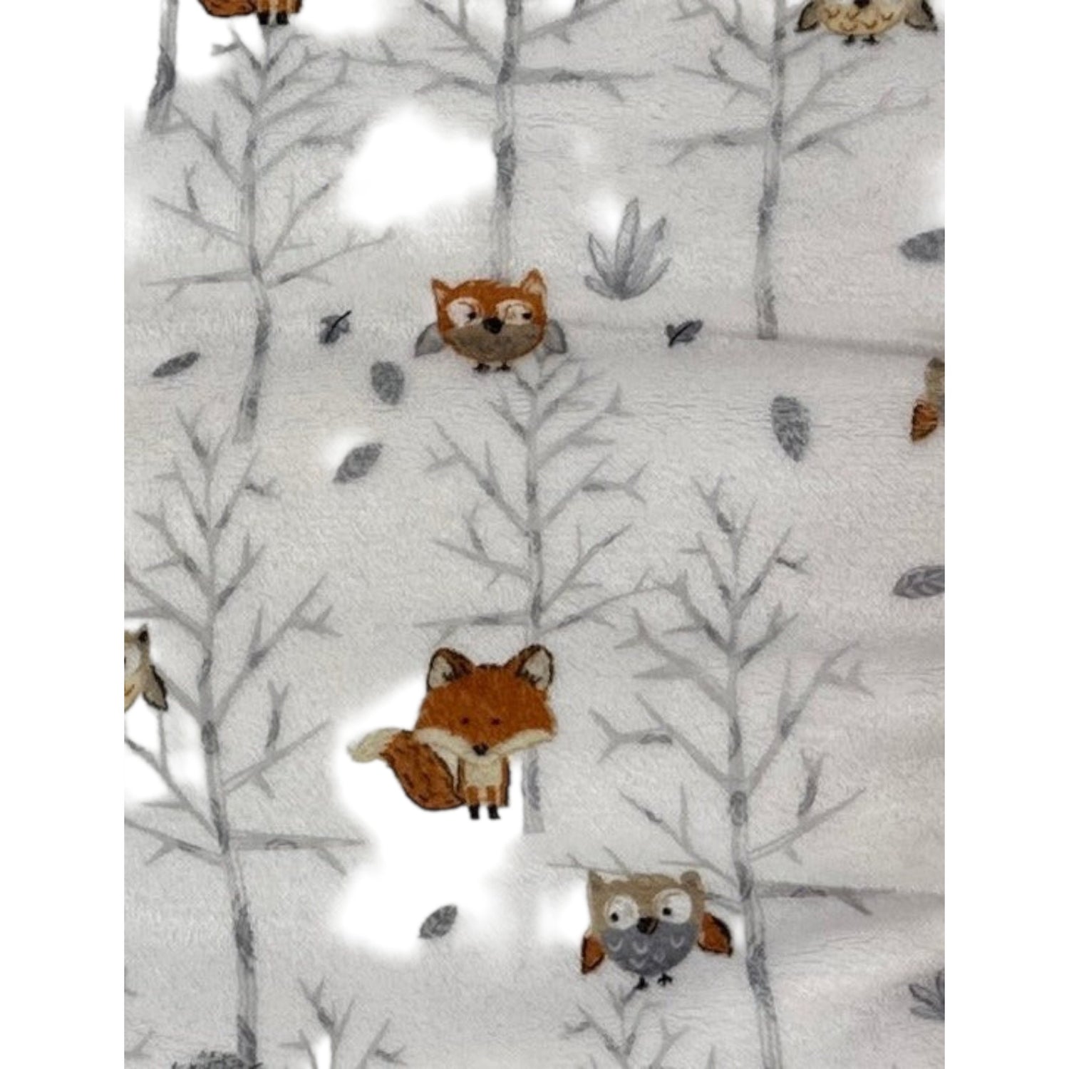 Little Birchwood Friends Luxury Double-Sided Minky Children’s Snuggle Blanket – Ginger, Silver, or Graphite Hide Backing