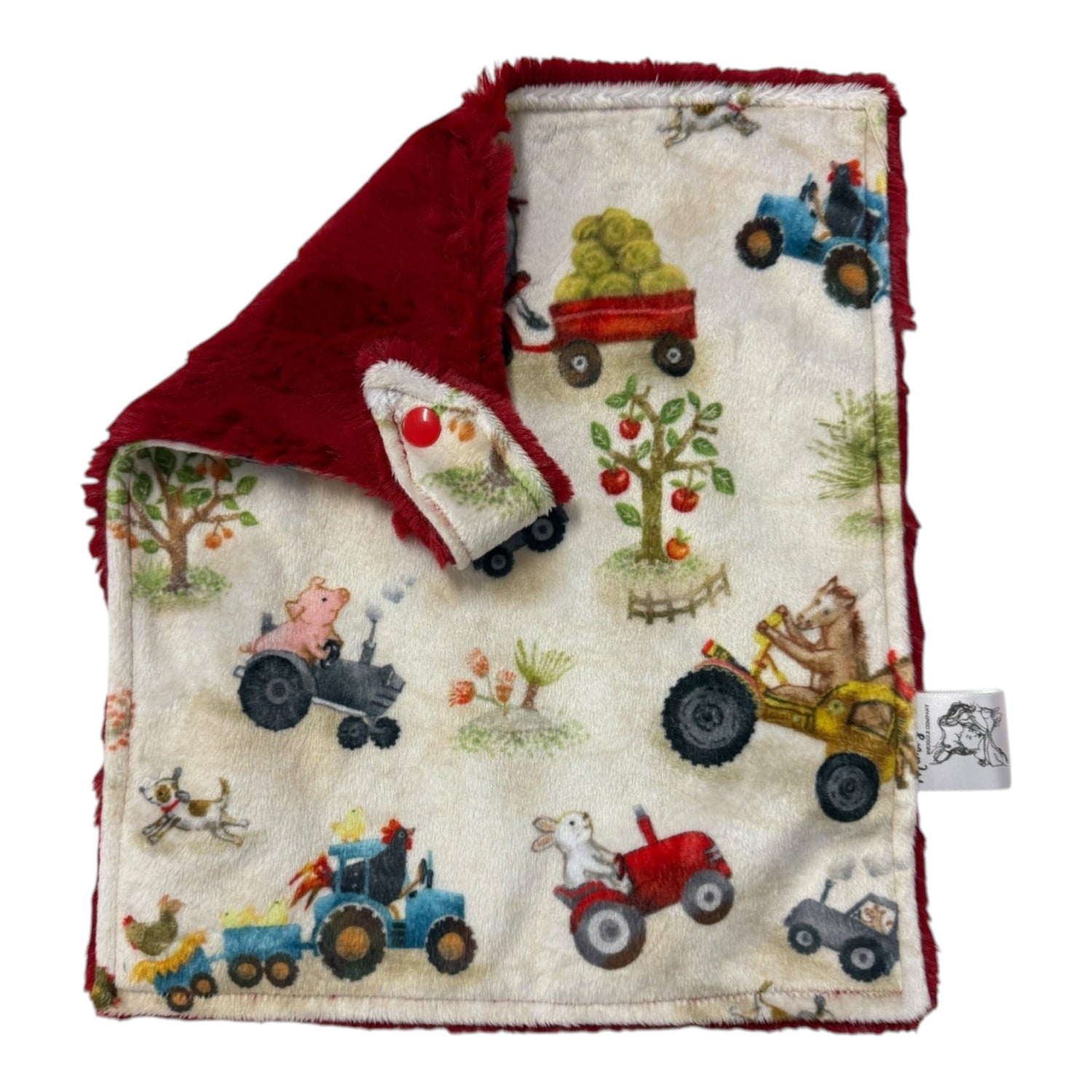 Little Red Tractor Trails Snuggle Lovie