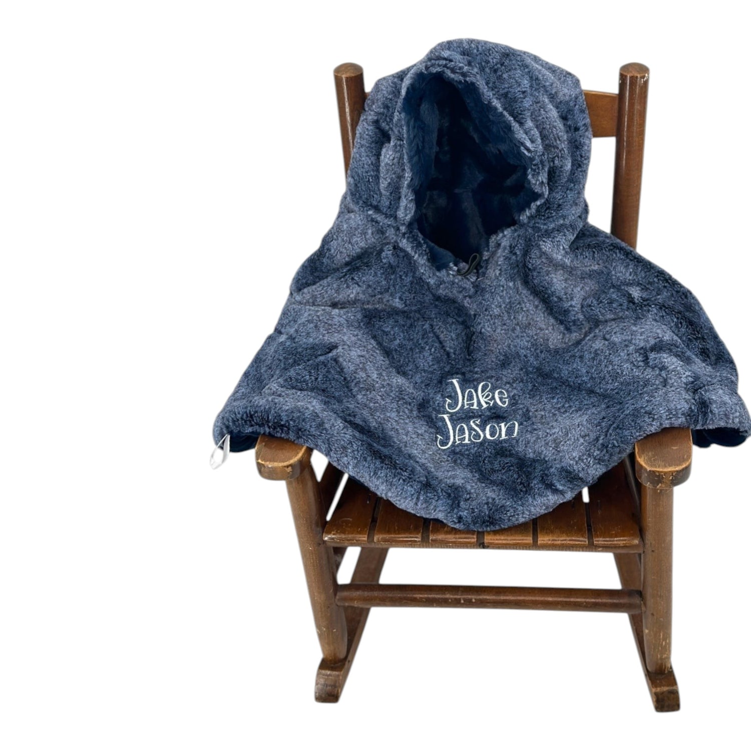 Custom Car Seat Snuggle Poncho – Double-Sided Minky Car Seat Poncho