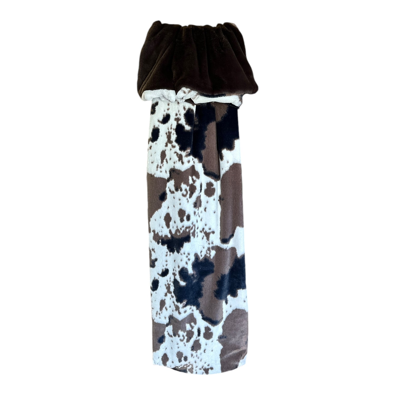 Brown and Black Cow Toddler Snuggle Blanket