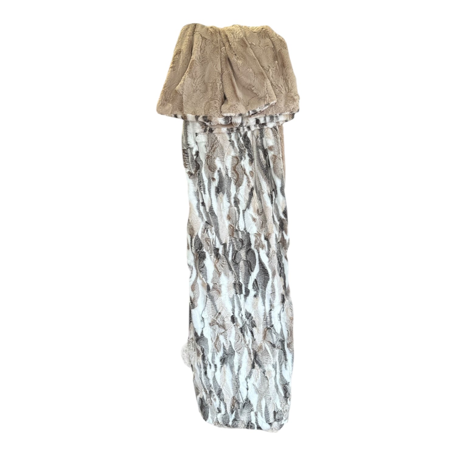 Frosted Himalayan Pewter Luxury Double-Sided Minky Snuggle Blanket – Hide Backing Options