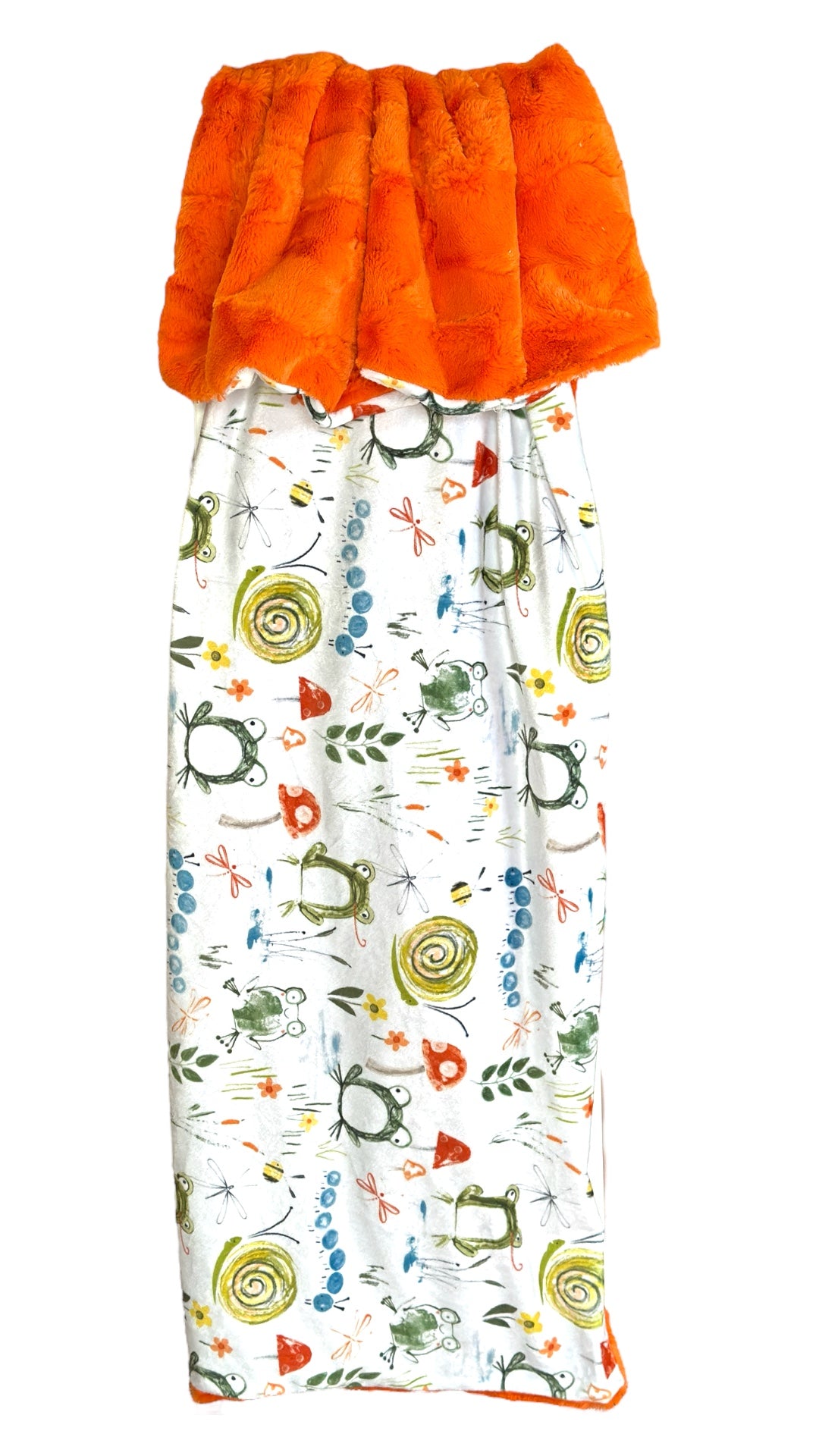 Frog and Snail Toddler Snuggle Blanket