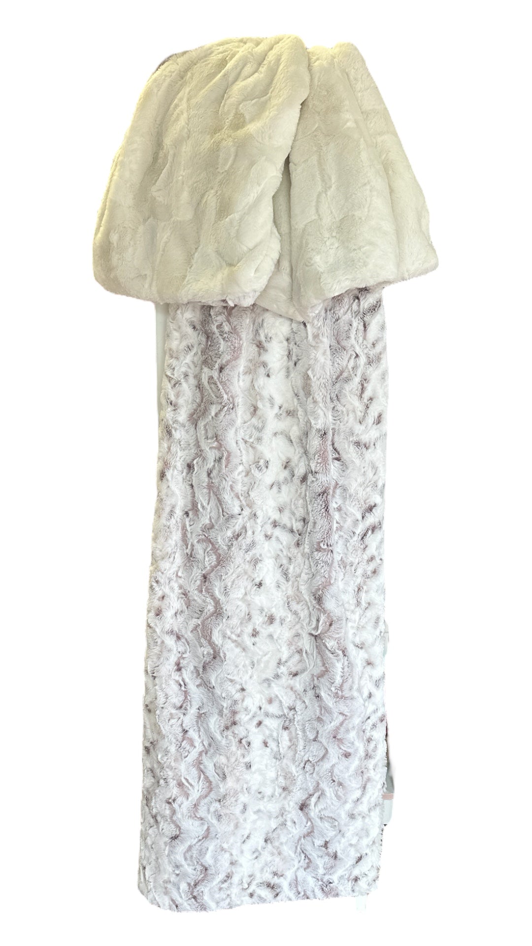Snowy Owl in Elderberry Adult Snuggle Blanket