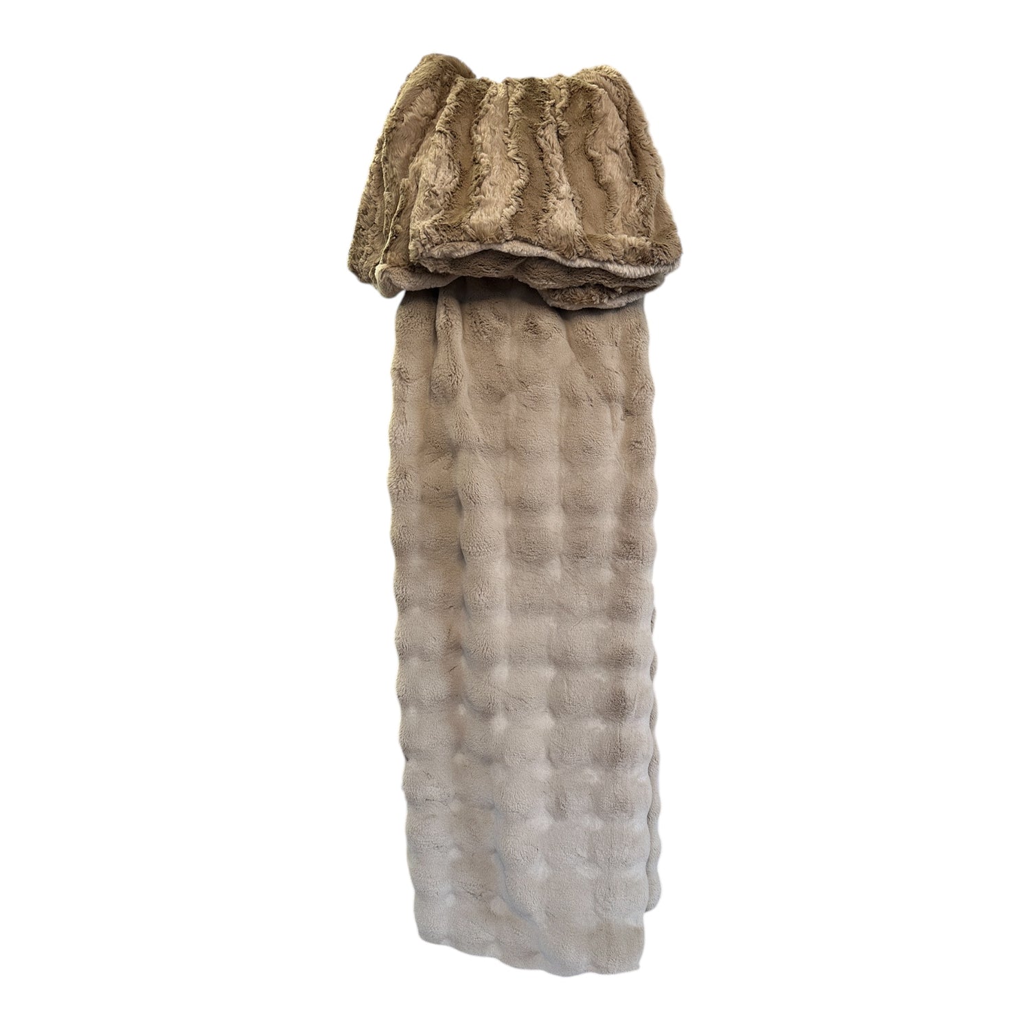 Cappuccino  Powderpuff Adult Snuggle Blanket