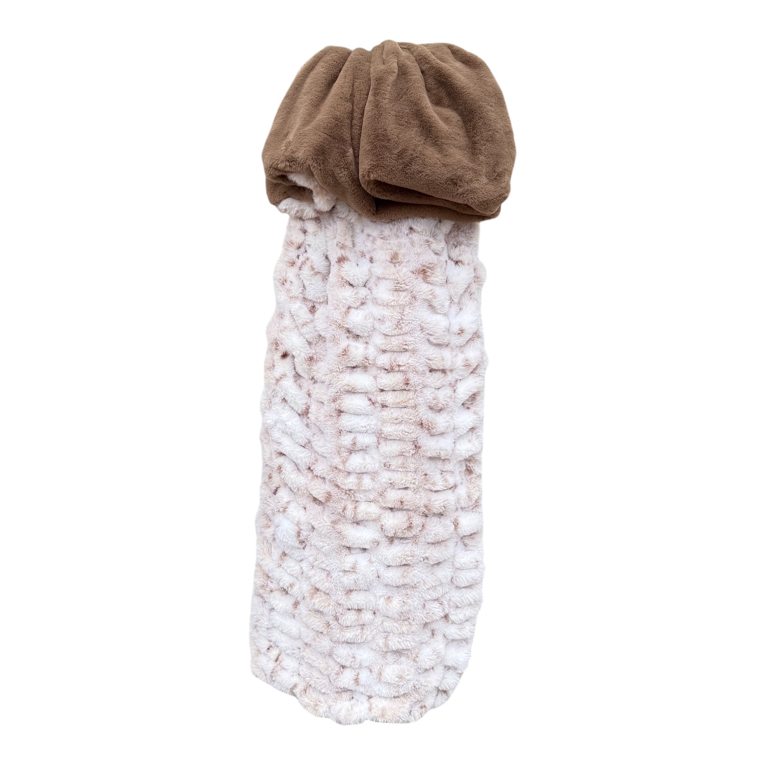 Luxe Milan Lynx Natural Adult Snuggle Blanket