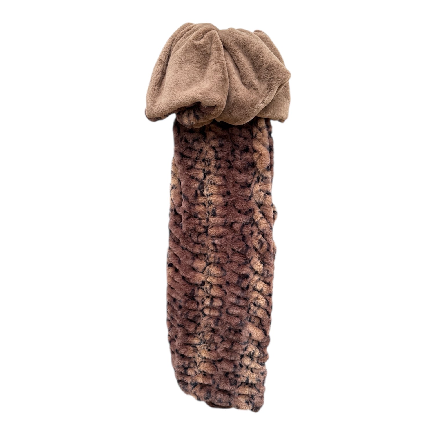 Luxe Milan Lynx Pecan Adult Snuggle Blanket