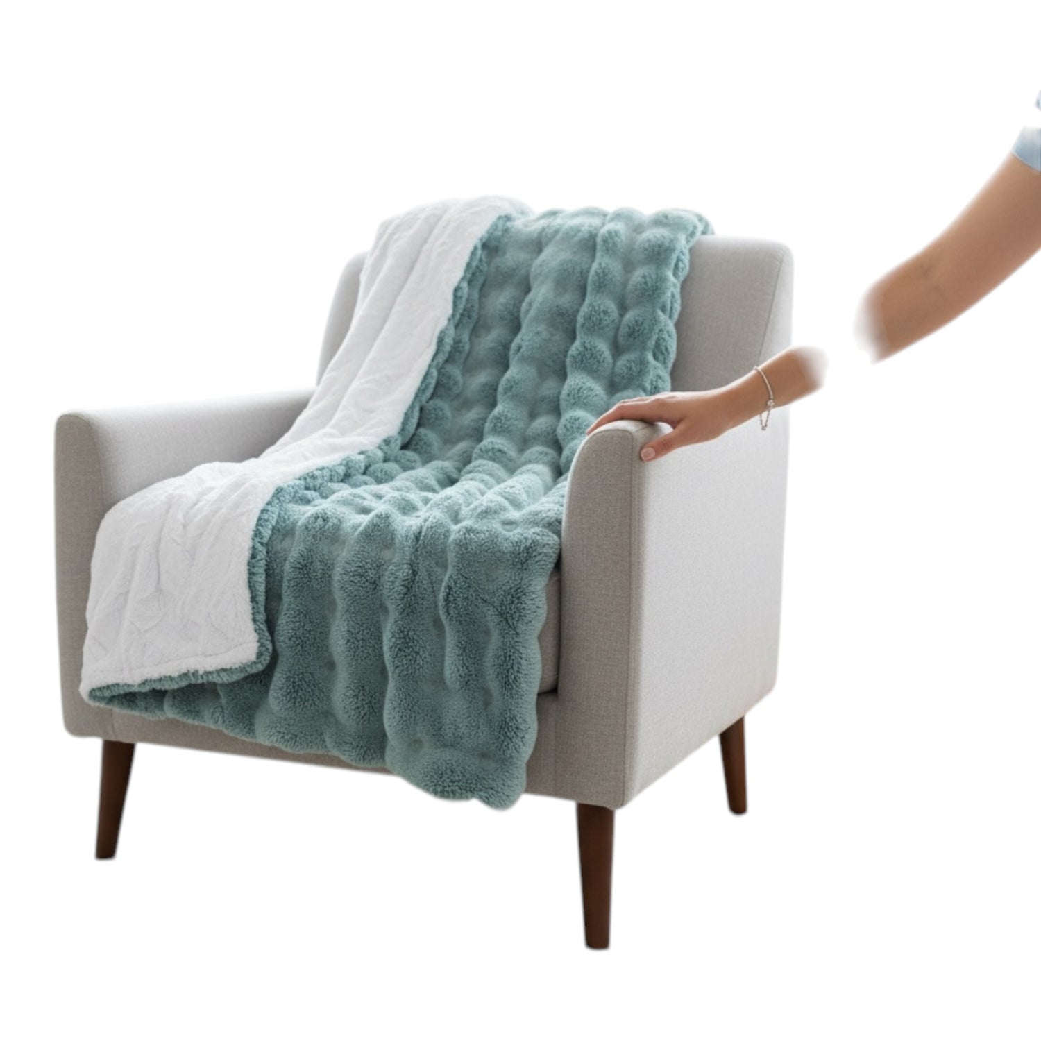 Glazed Powderpuff Poseidon Luxury Double-Sided Minky Snuggle Blanket