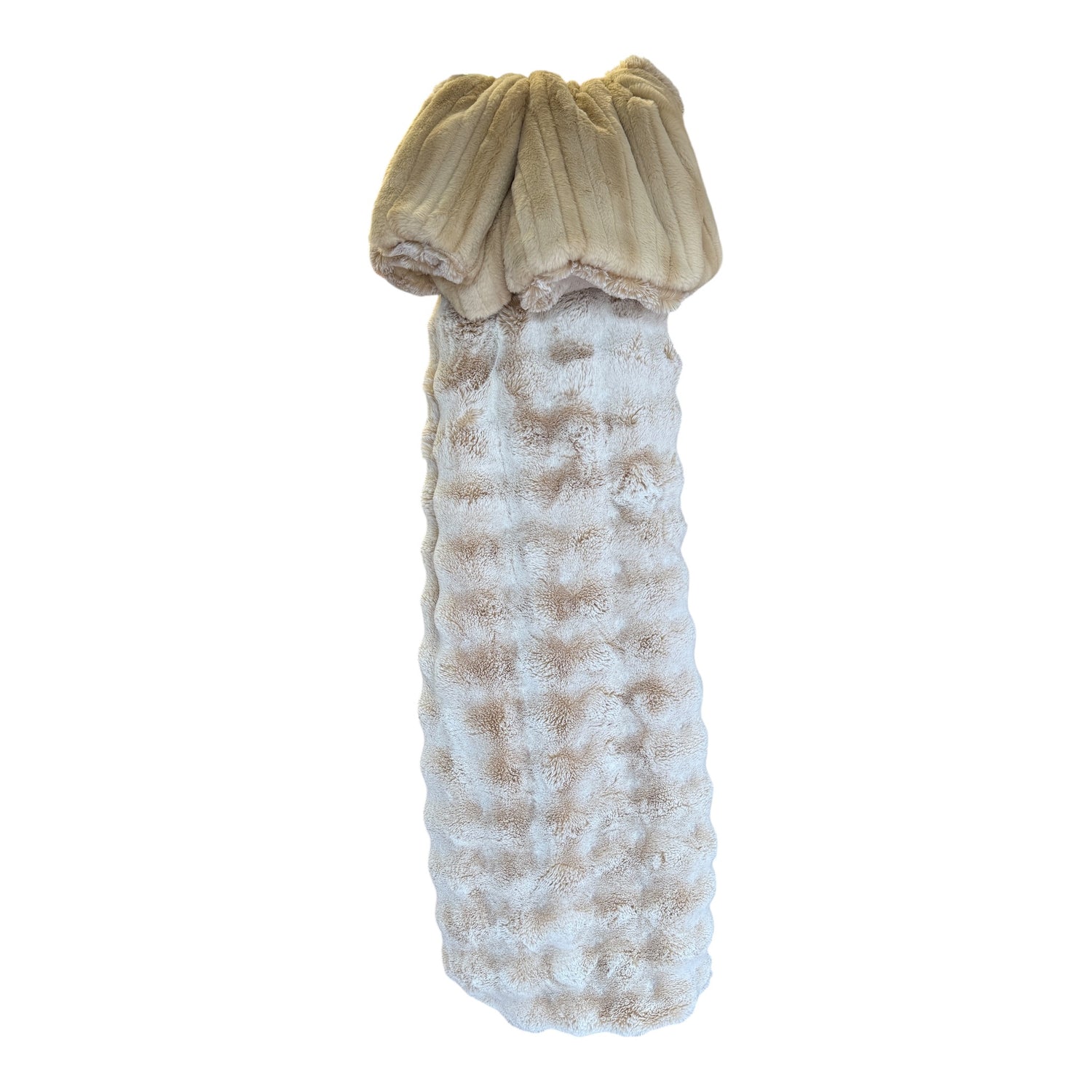 Frosted Powder Puff Luxury Double-Sided Minky Snuggle Blanket in Sand Dollar