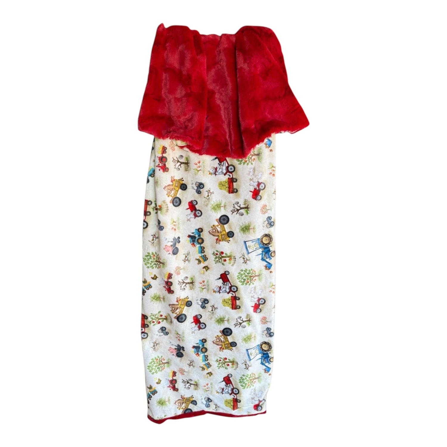 Little Red Tractor Trails Snuggle Blanket