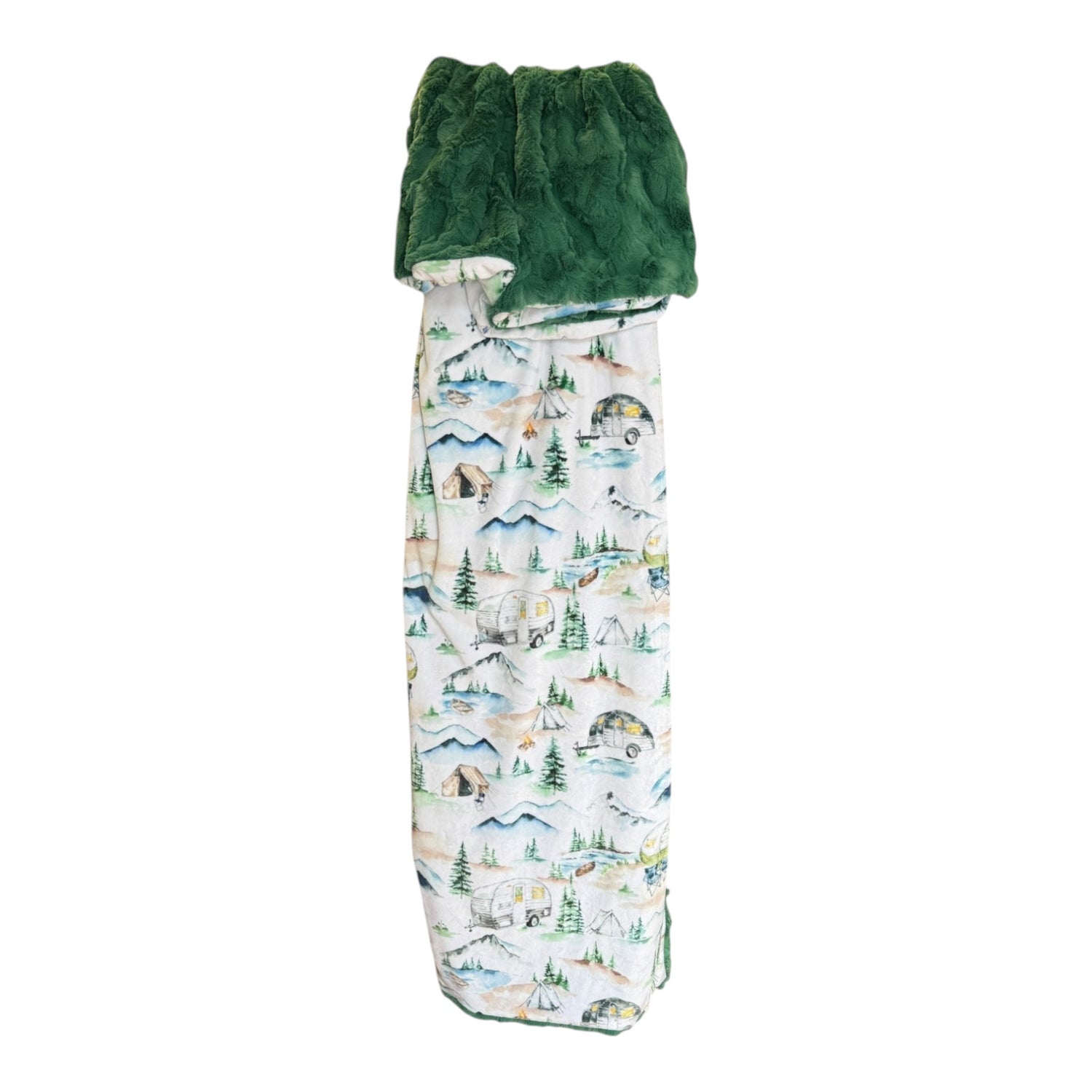 Trailer Trails Luxury Double-Sided Minky Snuggle Blanket – Hide Backing Options