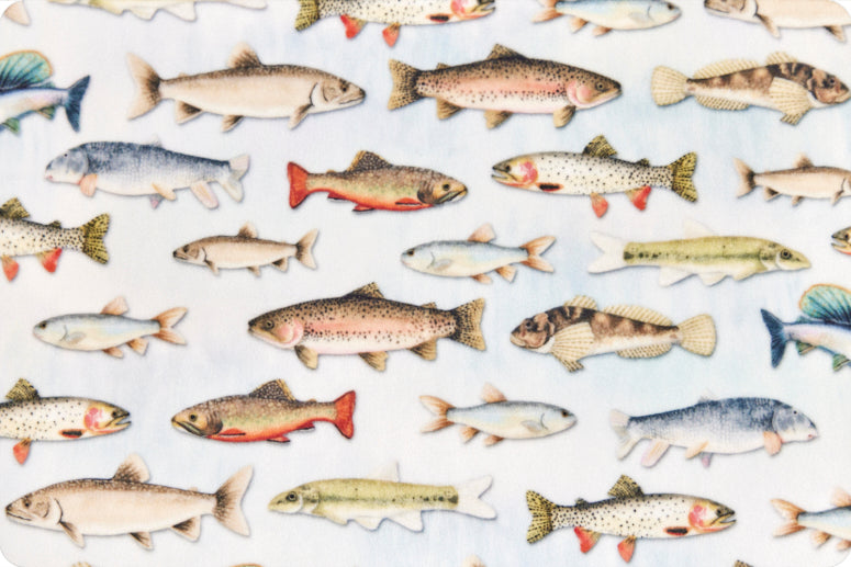 Little Freshwater Friends Luxury Double-Sided Minky Snuggle Blanket