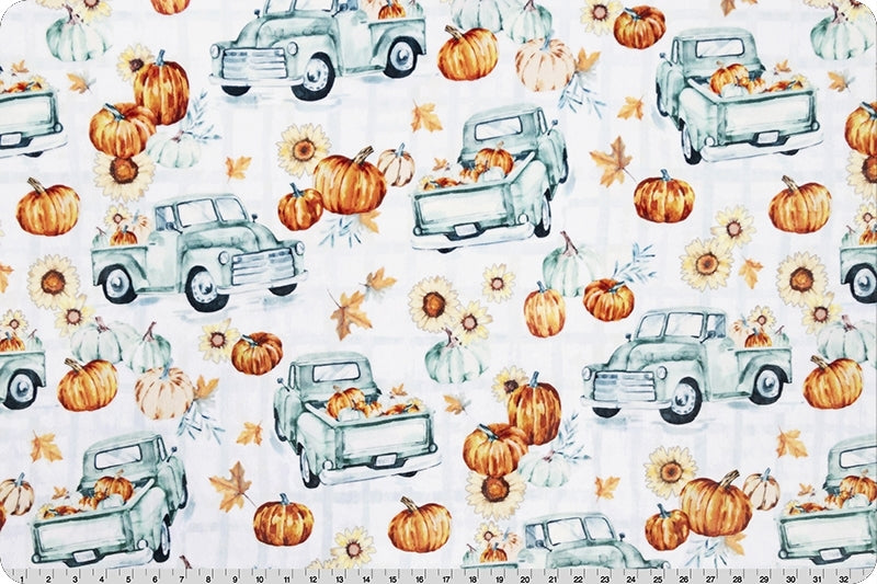 Pumpkin and Truck Adult Snuggle Blanket