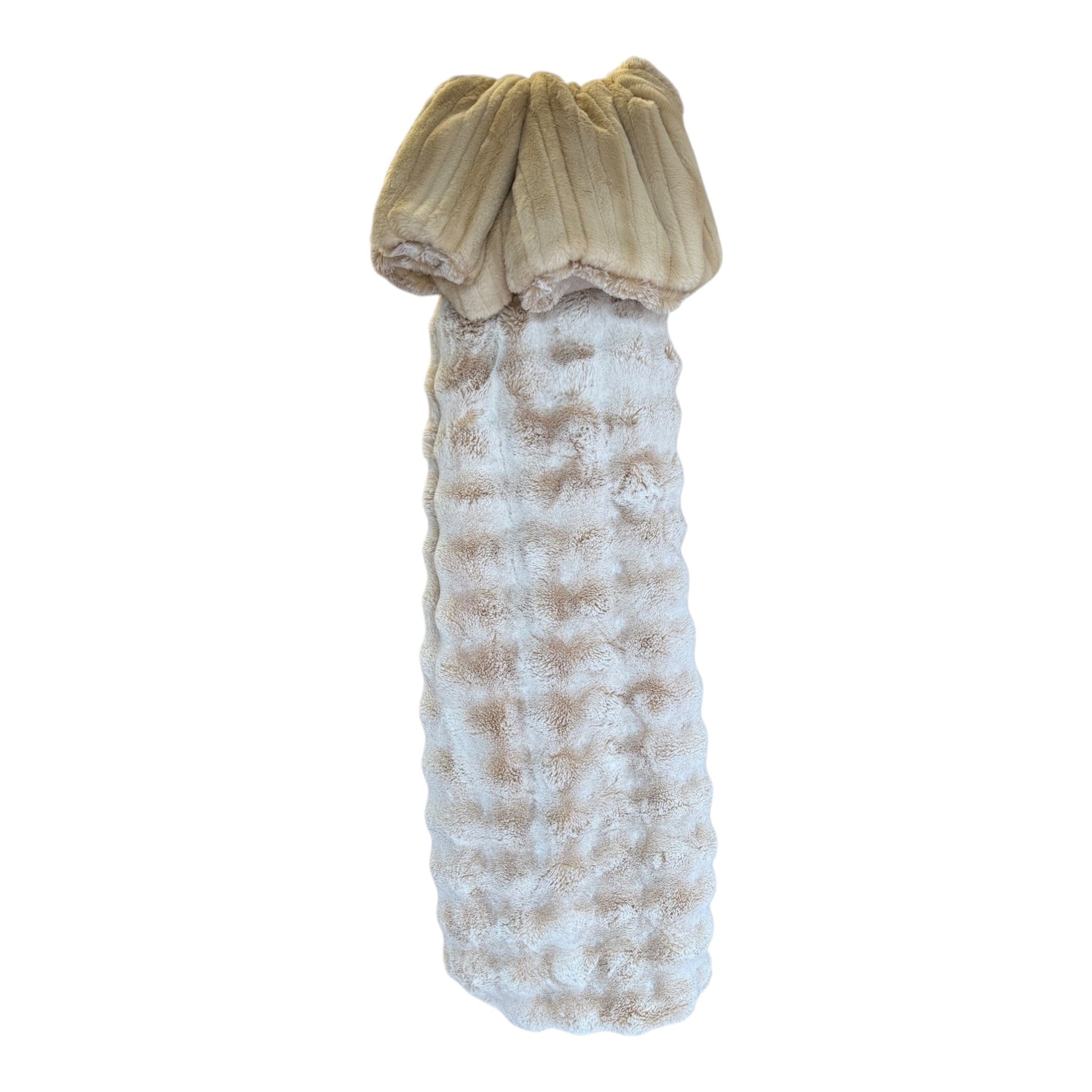 Frosted Powder Puff Luxury Double-Sided Minky Snuggle Blanket in Sand Dollar
