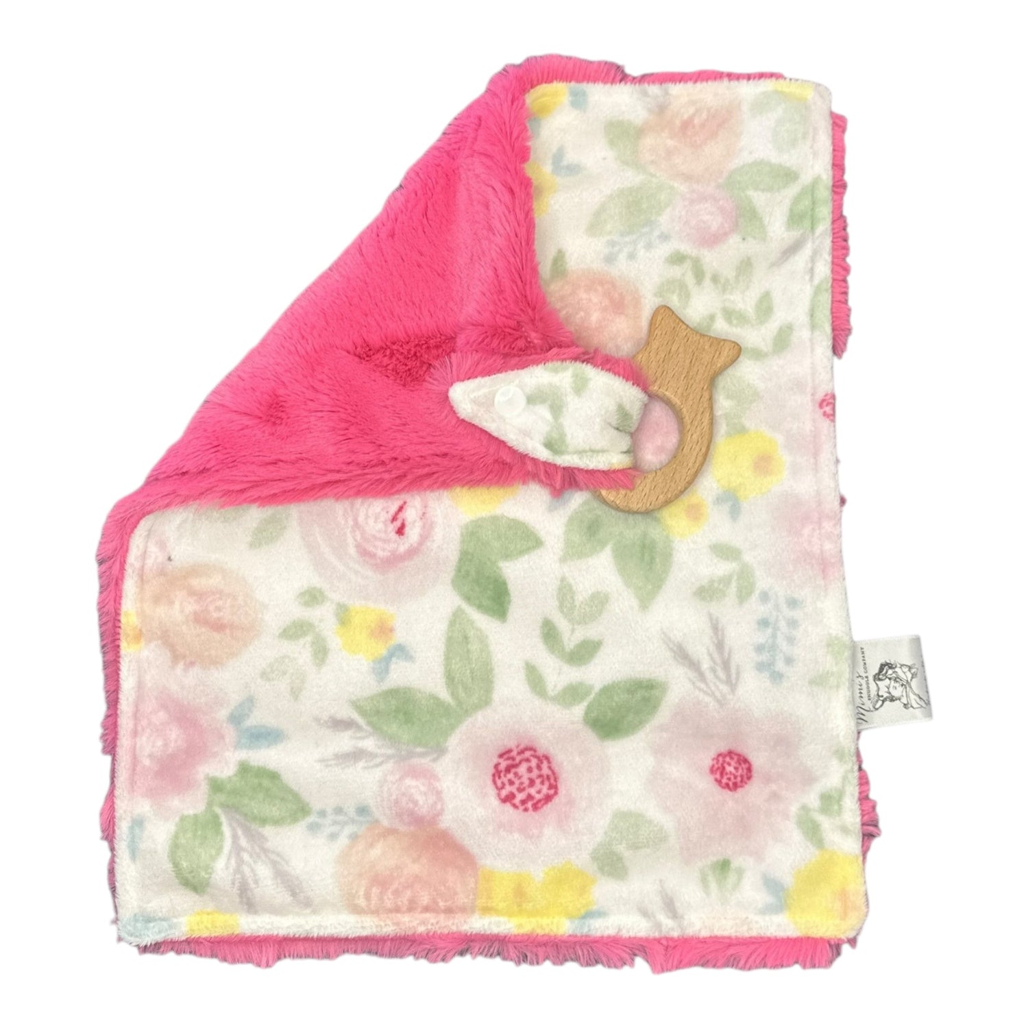 Dainty Pink Floral Snuggle Lovie