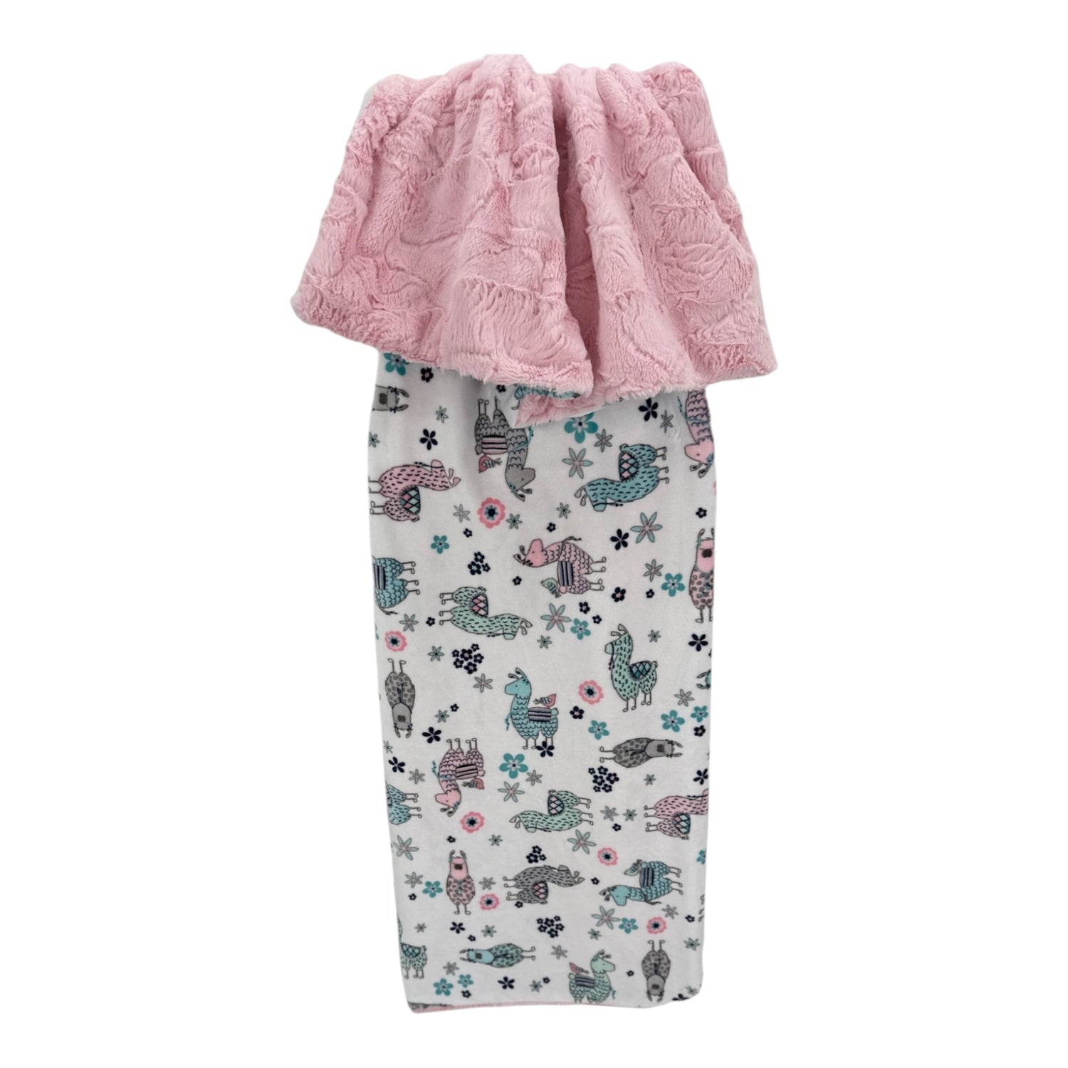 Little Llama Love Toddler Snuggle Blanket – Blush or Ink Hide