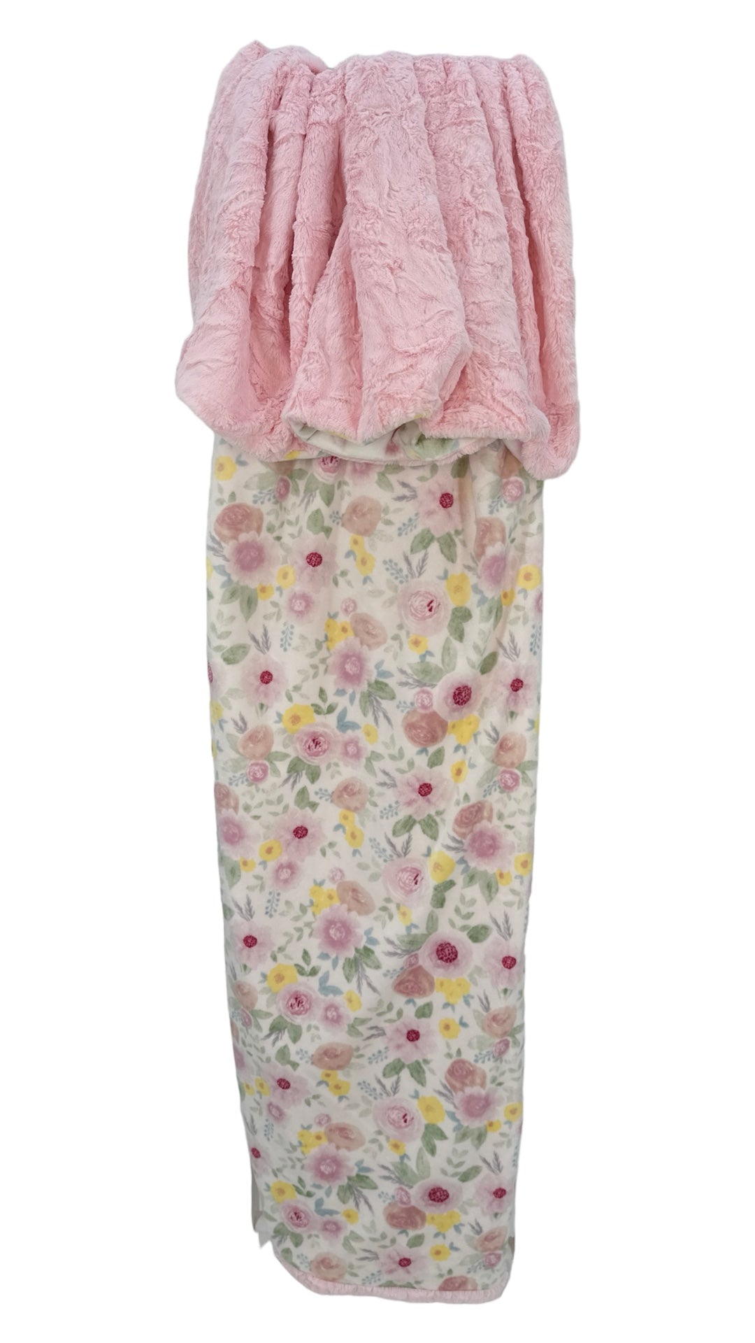 Dainty Pink Floral Adult Snuggle Blanket