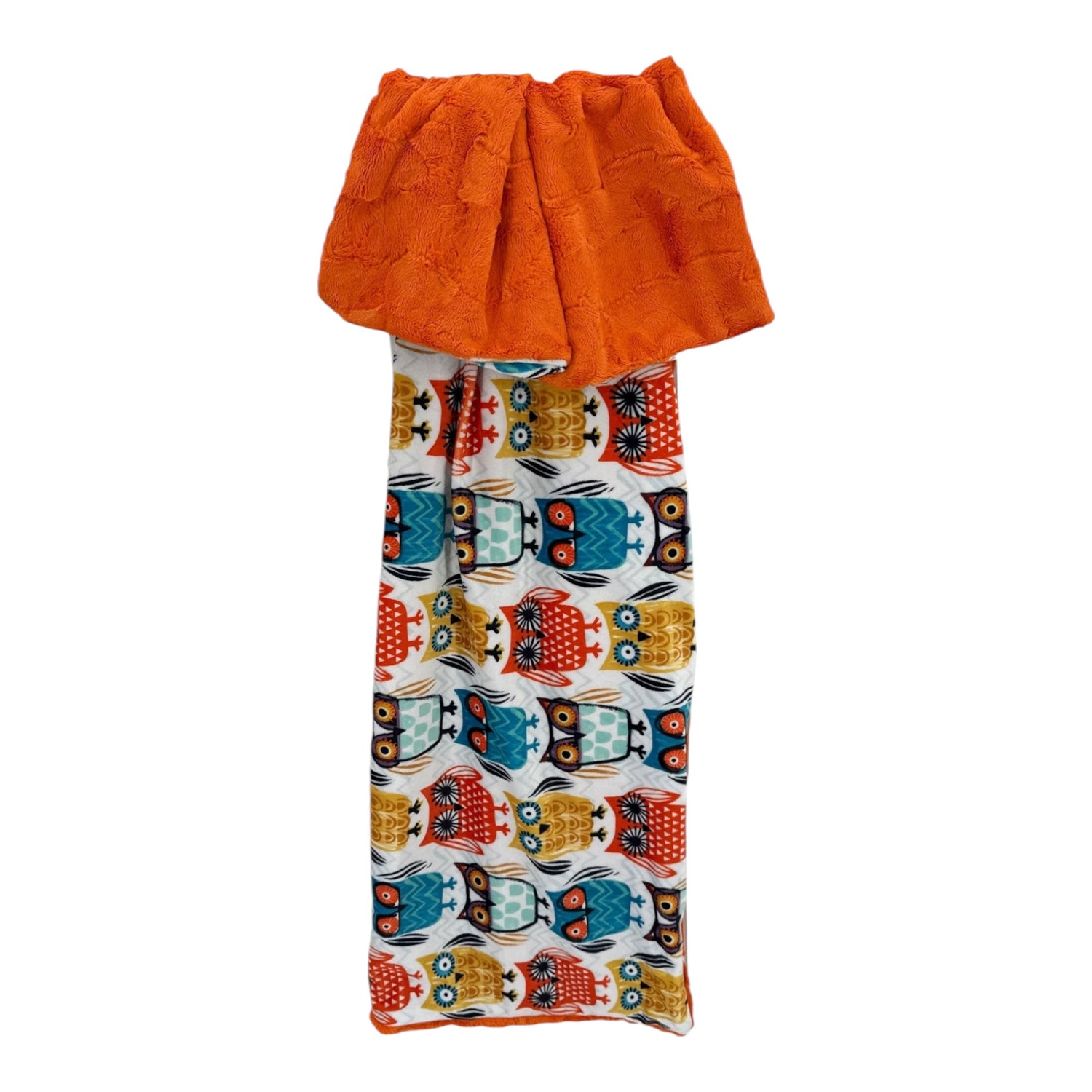 Little Wise Owls Toddler Snuggle Blanket – Aquarius, Tangerine, or Golden Hide