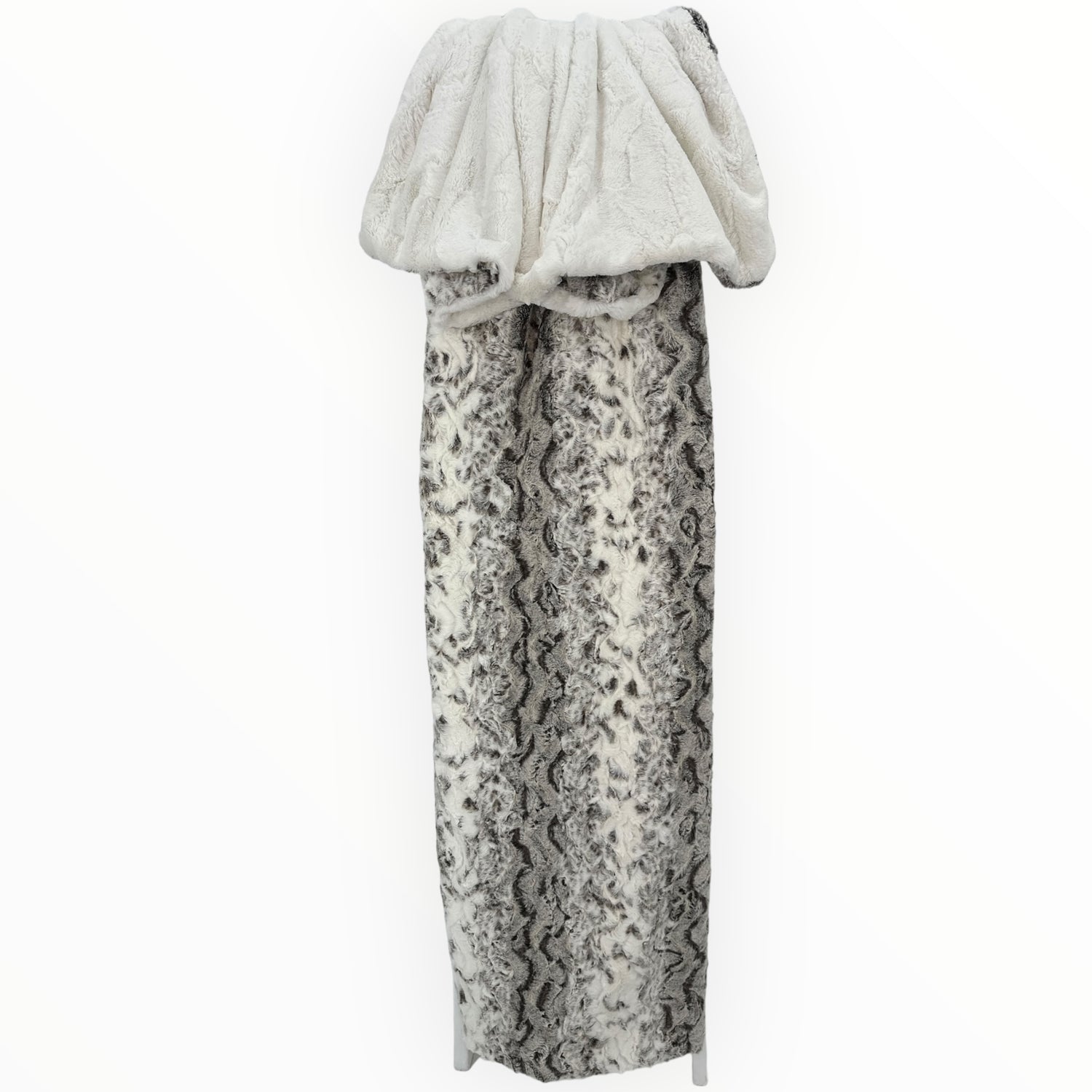 Snowy Owl in Pewter Adult Snuggle Blanket