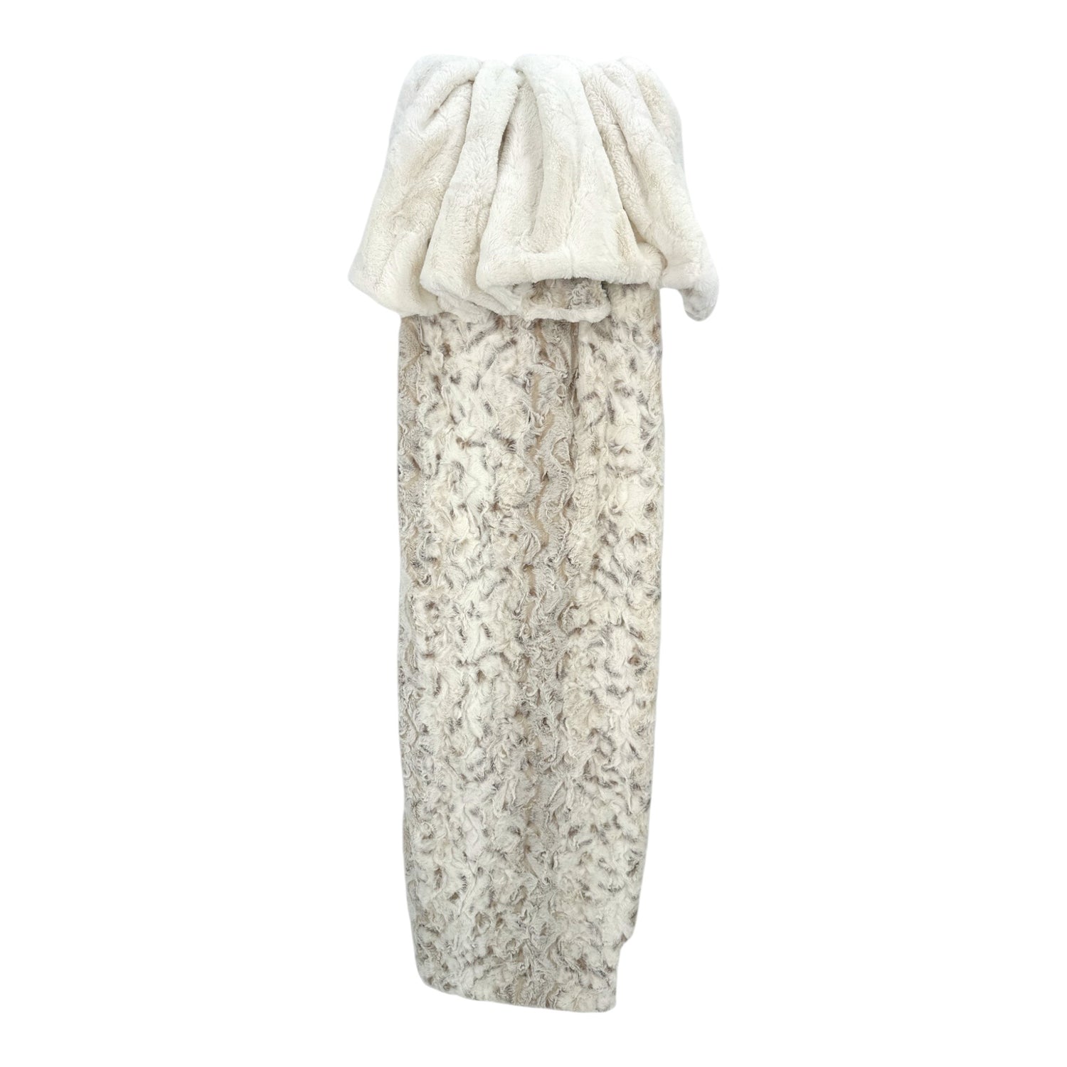 Snowy Owl Luxury Double-Sided Minky Snuggle Blanket in Natural – Ready to Ship