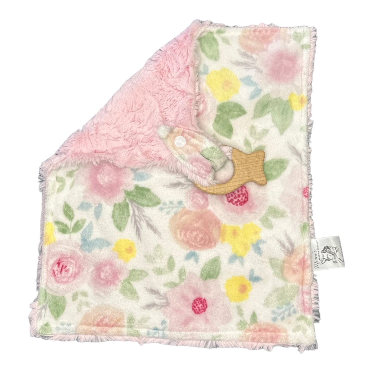 Dainty Pink Floral Snuggle Lovie