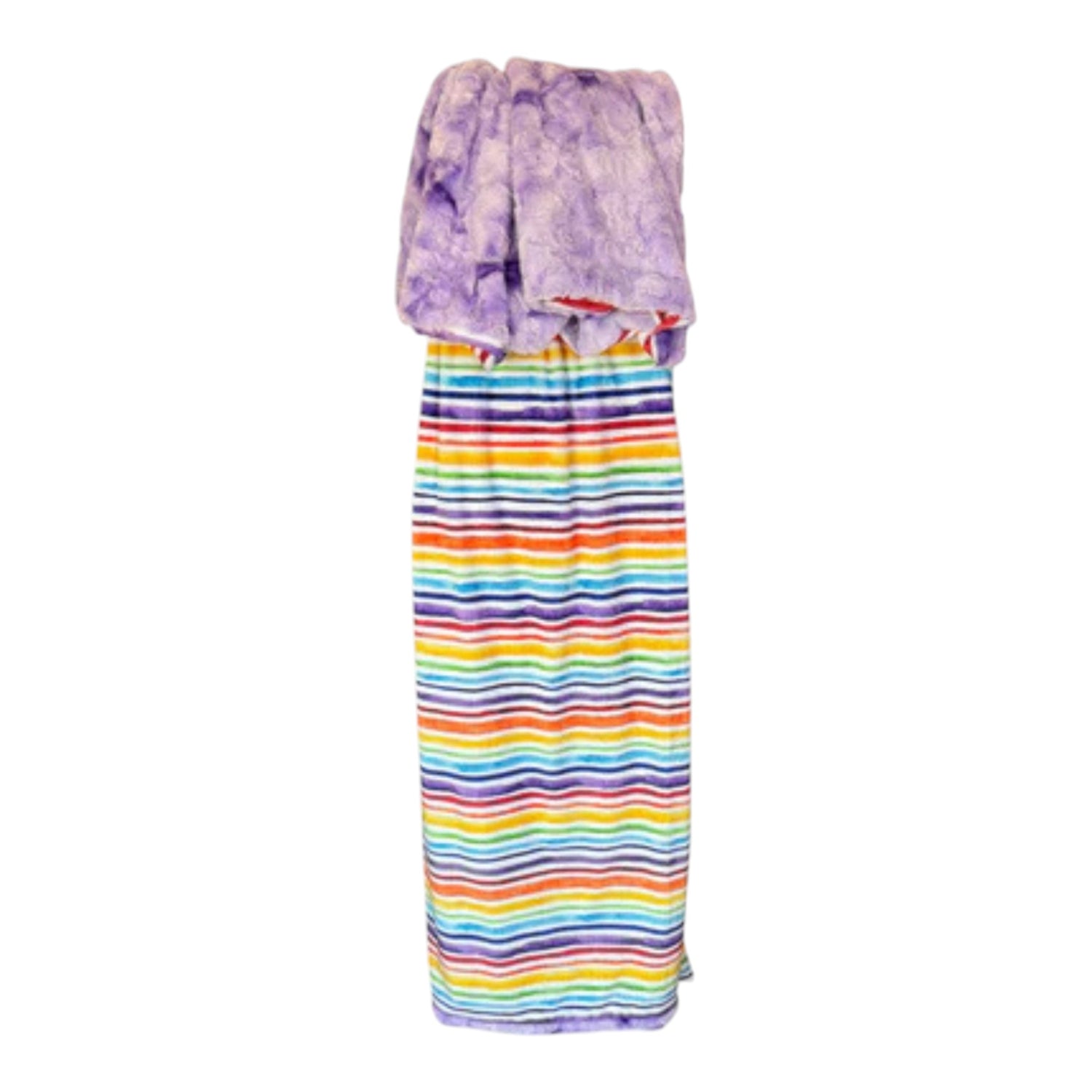 Somewhere Over the Rainbow Luxury Double-Sided Minky Snuggle Blanket – Galaxy Backing Options