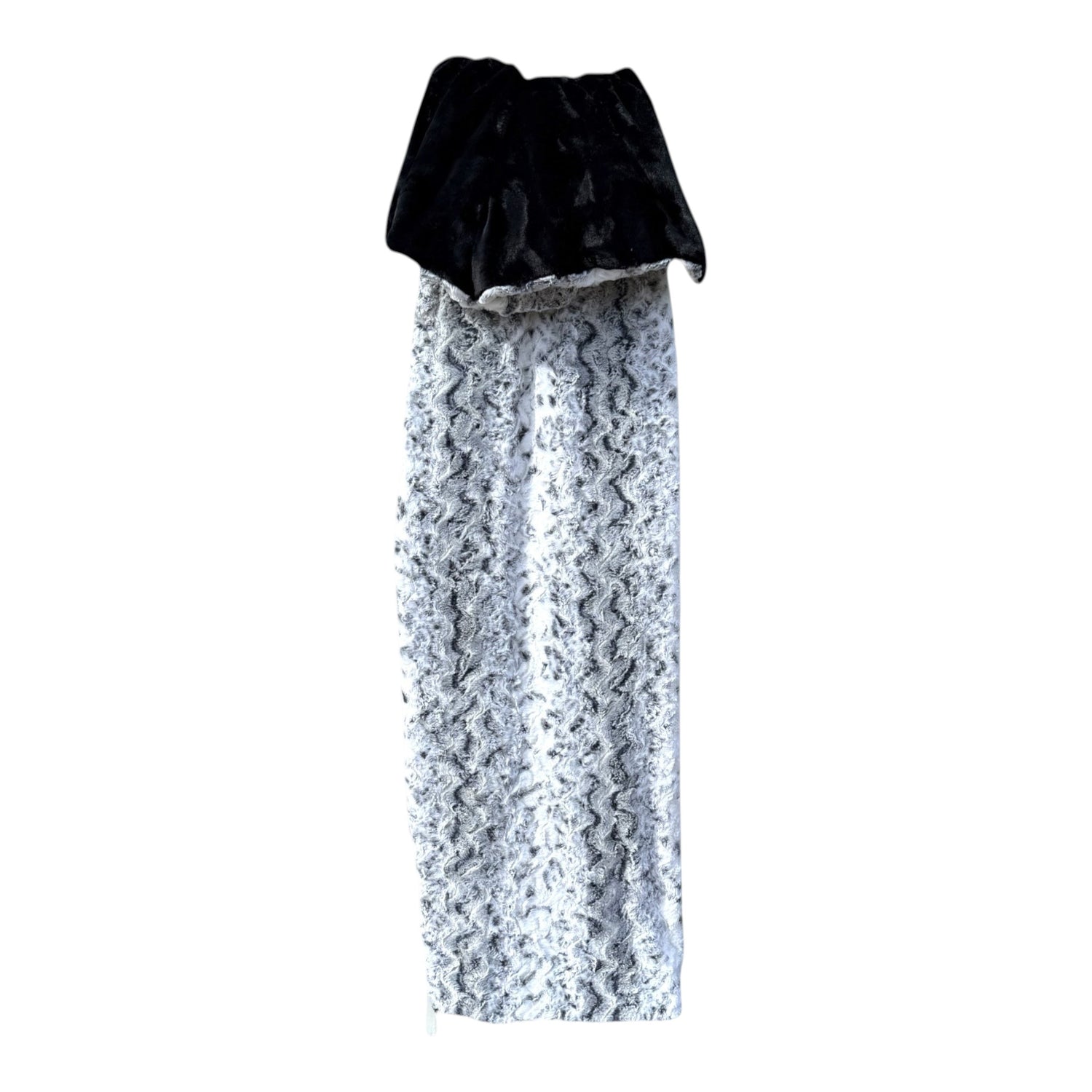 Snowy Owl Black Luxury Double-Sided Minky Snuggle Blanket – Hide Backing Options