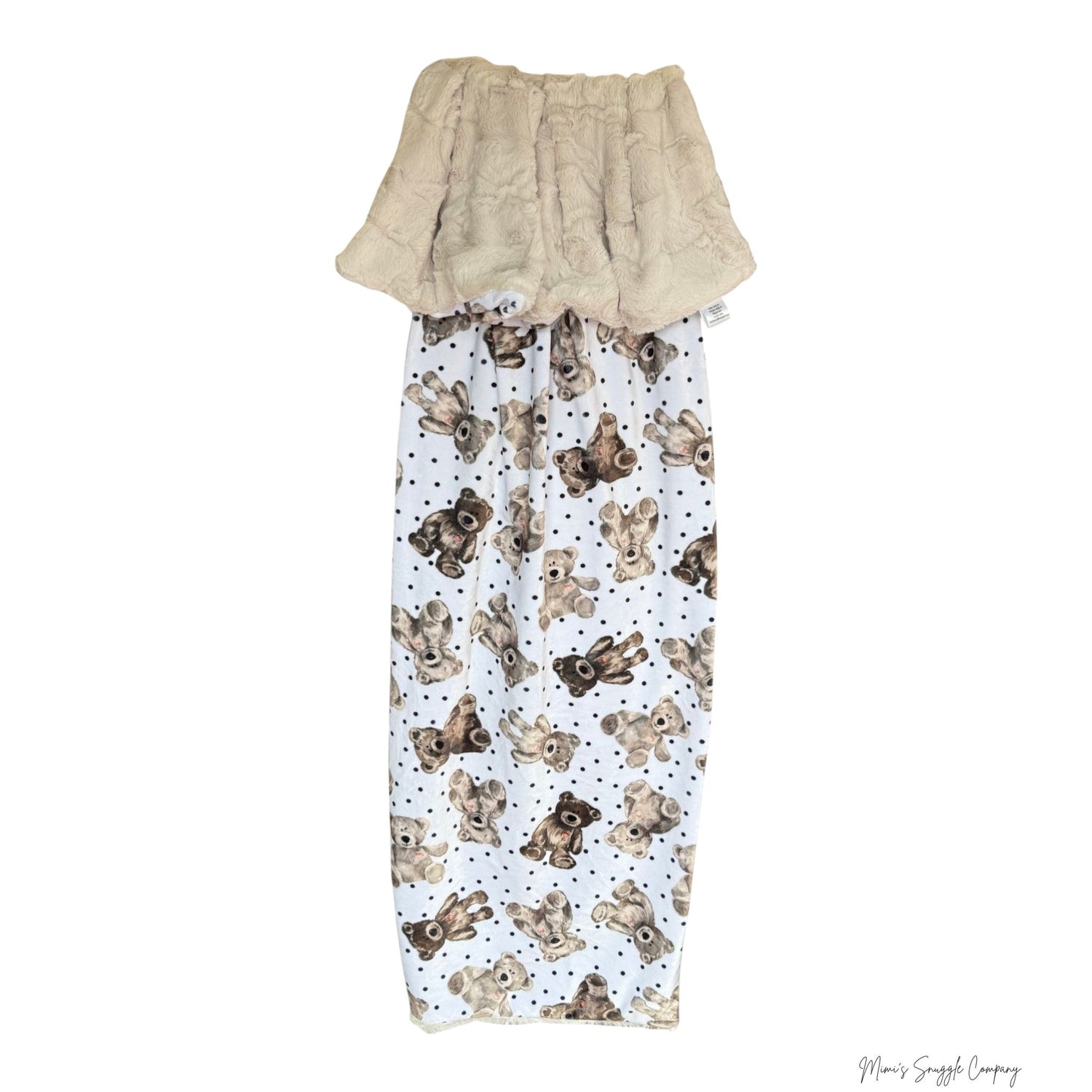 Cuddly Teddy Dreams Toddler Snuggle Blanket