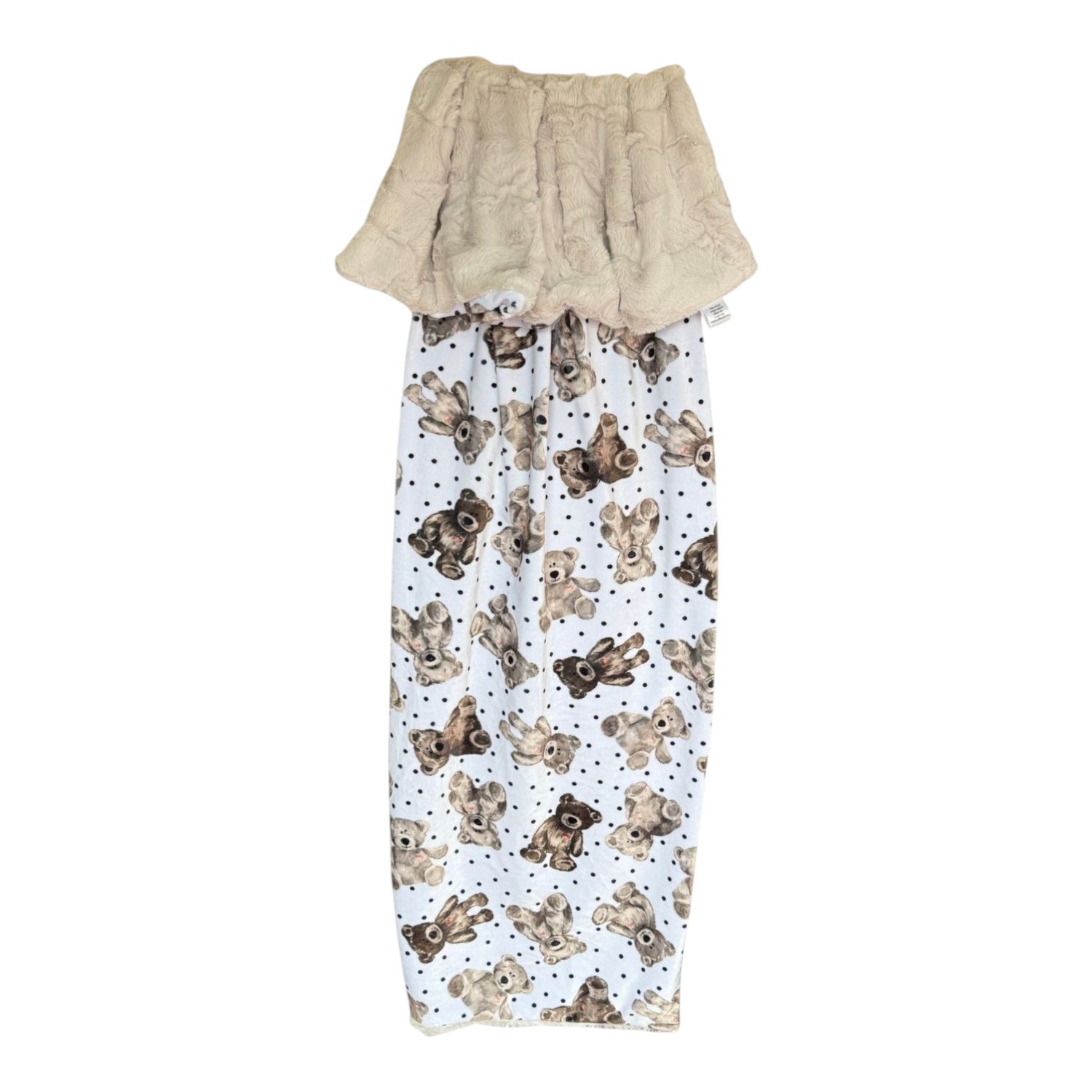 Cuddly Teddy Dreams Toddler Snuggle Blanket